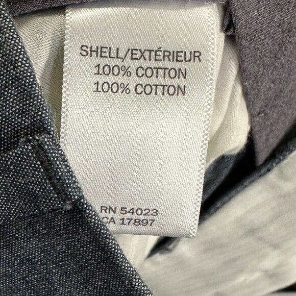 Banana Republic Pants Mens 34 Tailored Slim Fit Blue Cotton Flat Front Pockets - Picture 9 of 9